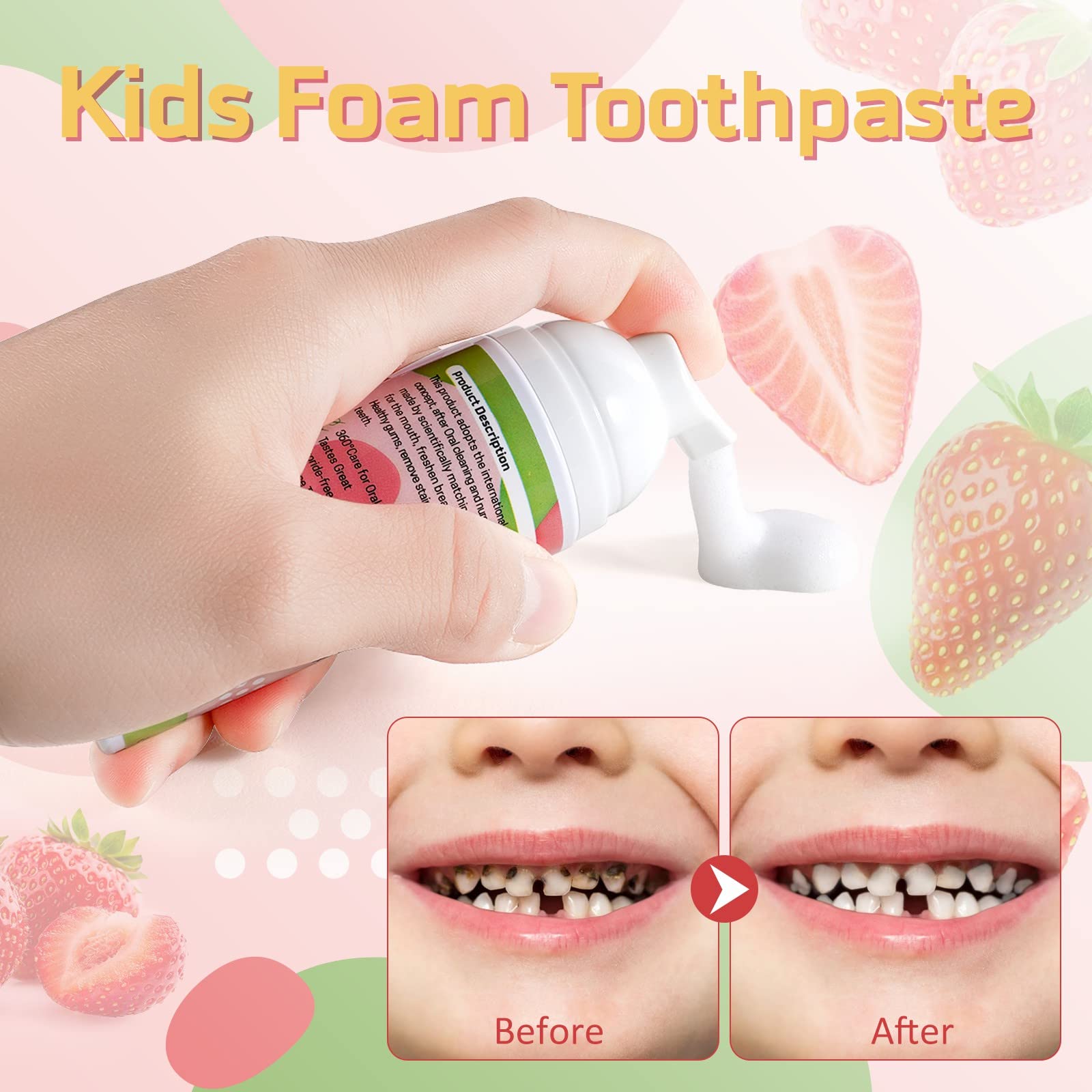 VOGSIG espuma para cepillo en forma de U, compatible con cepillos infantiles.