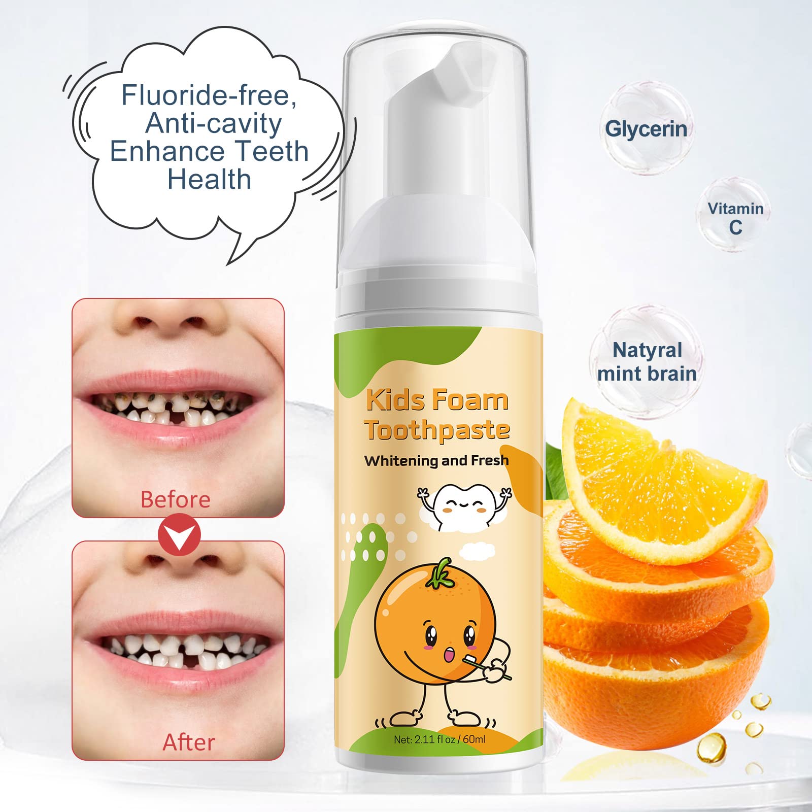 Empaque de pasta de dientes para niños VOGSIG, fácil de identificar.