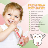 Pasta para niños VOGSIG con sabor a fruta para cepillados agradables.