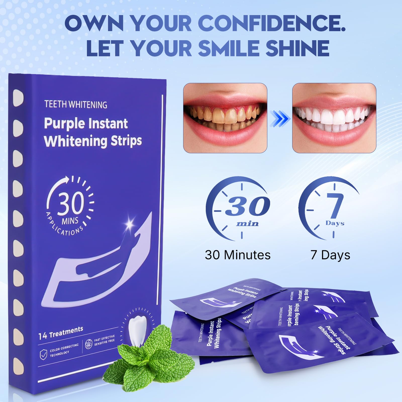 VOHEZTA tiras para dientes sensibles: comodidad y mínima irritación durante el proceso.