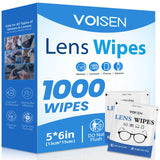 VOISEN lentes: toallitas limpiadoras 1000 unidades para limpieza rápida y sin rayas.