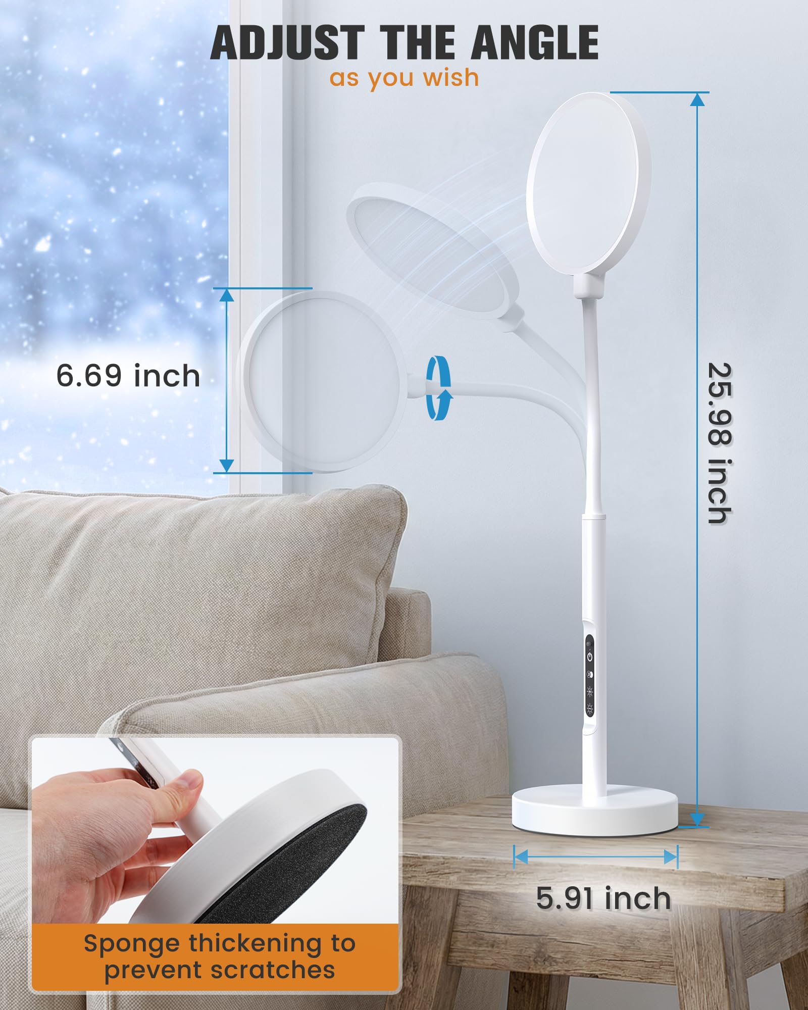 Volisun diseño compacto para escritorio o mesa en casa.