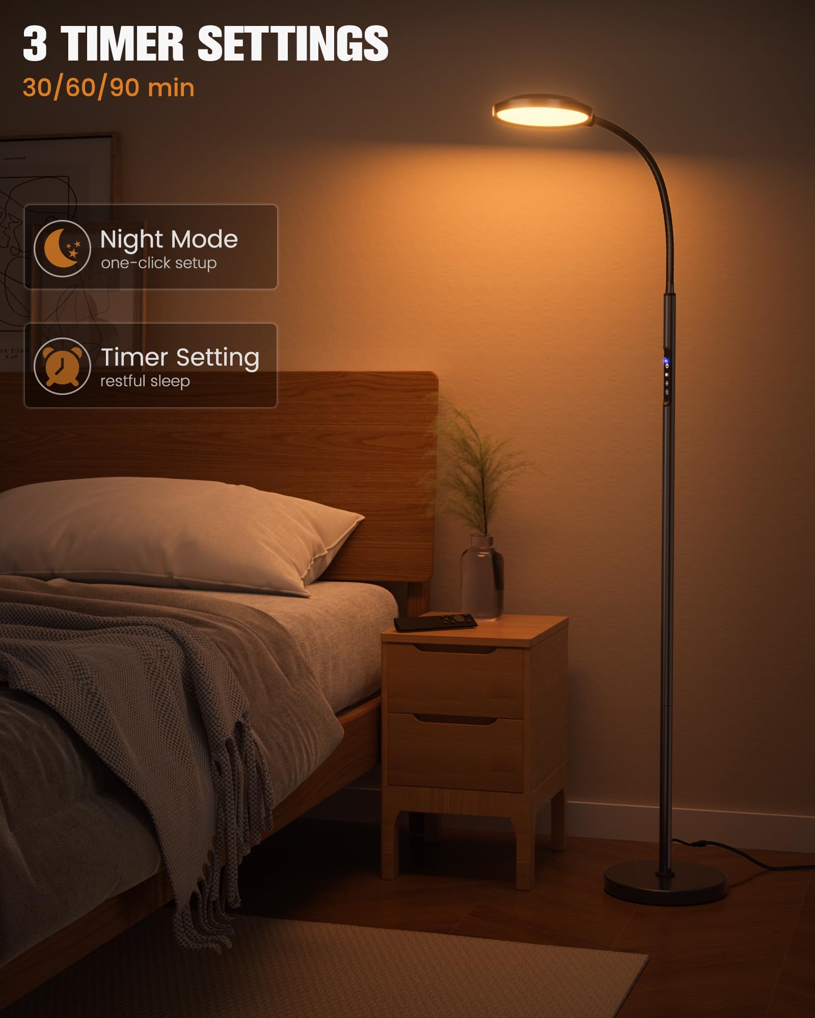 VOLISUN lámpara de terapia cabezal giratorio 360: dirección de luz flexible