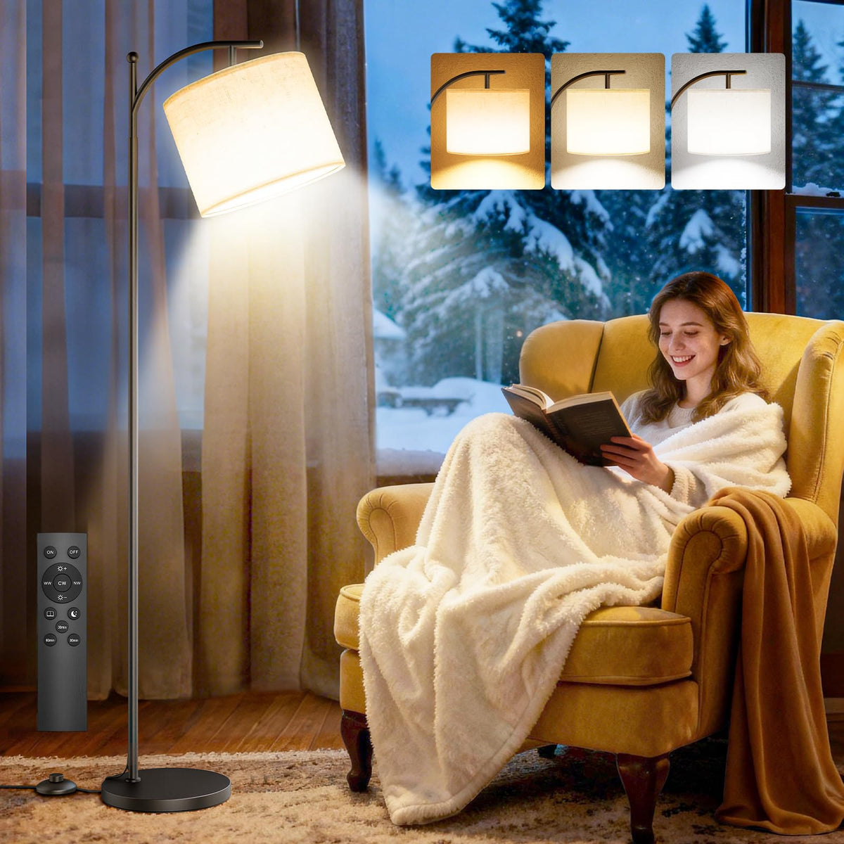 Lampara VOLISUN con luz de 10000 lux para lectura y trabajo.
