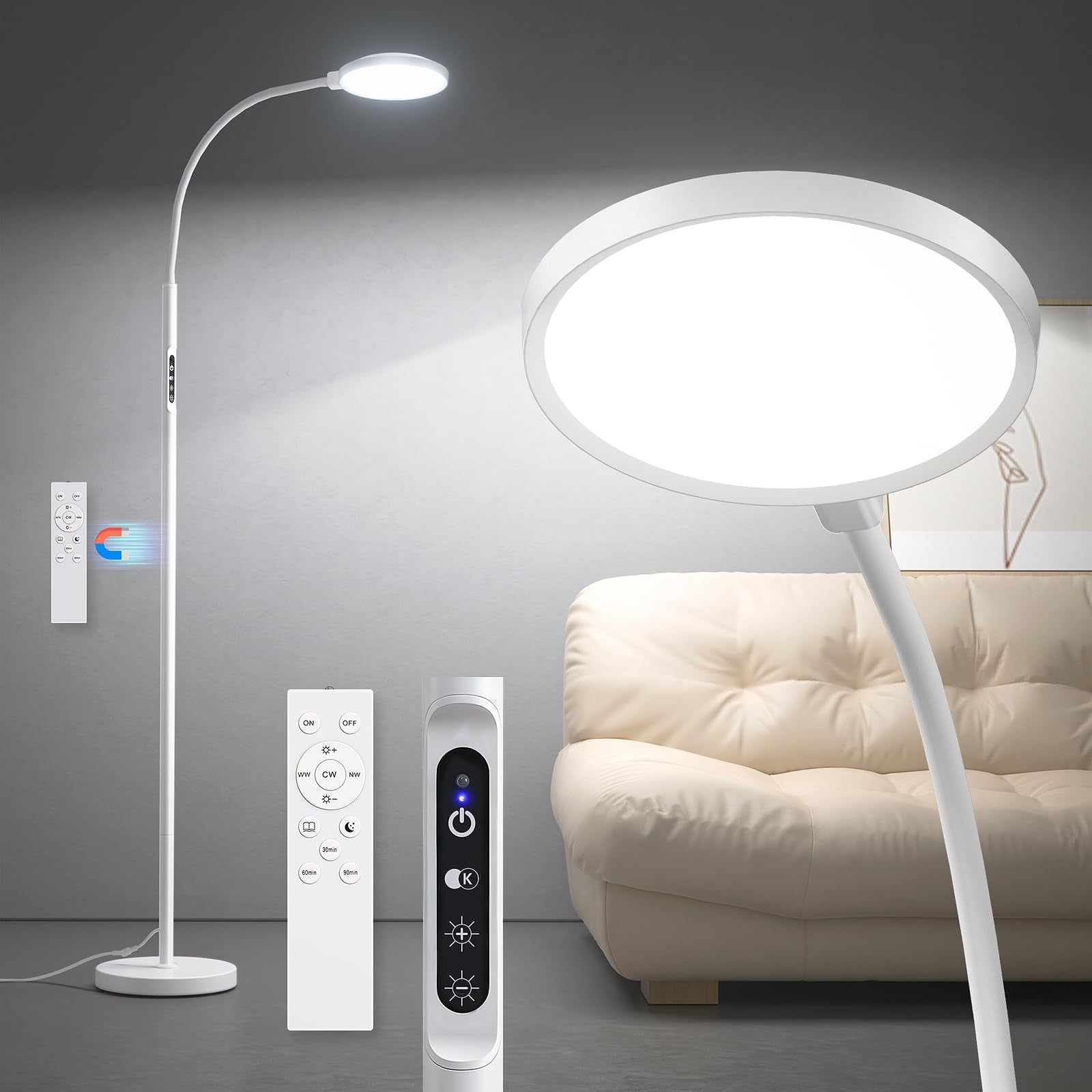 Lámpara VOLISUN de terapia de luz 10000 Lux para iluminación segura sin rayos ultravioleta.