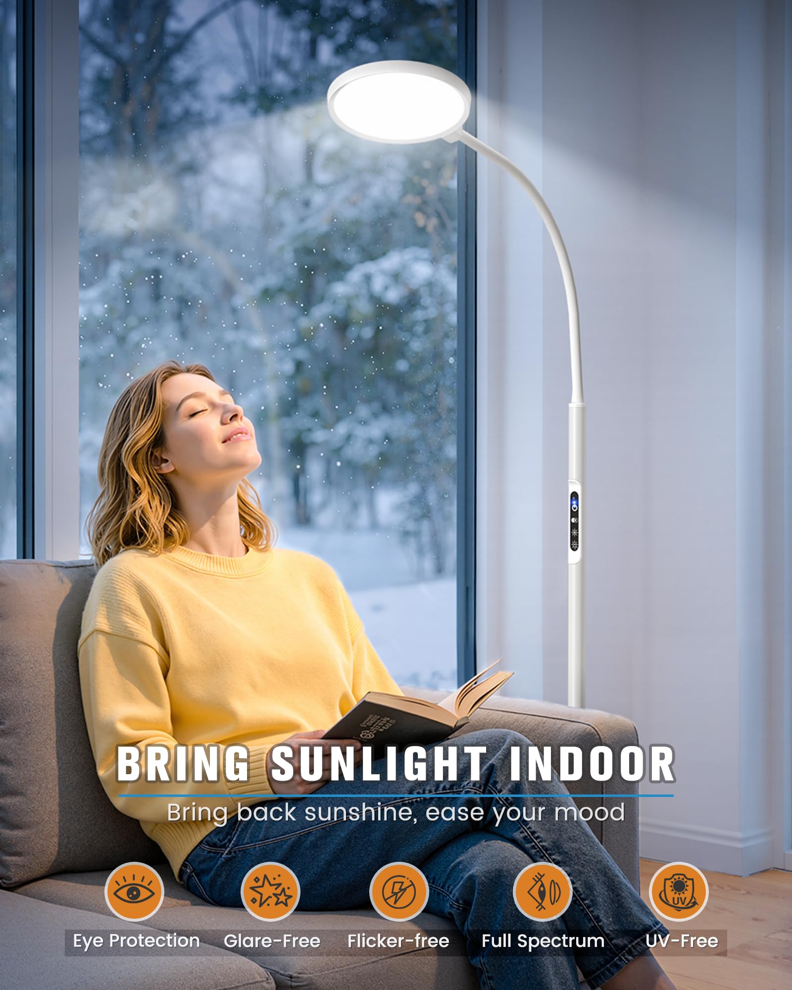 VOLISUN tono 4000K ilumina habitaciones para trabajar y descansar con luz natural.