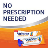 Voltaren Pain Gel Pack: vista cercana al embalaje y tamaños