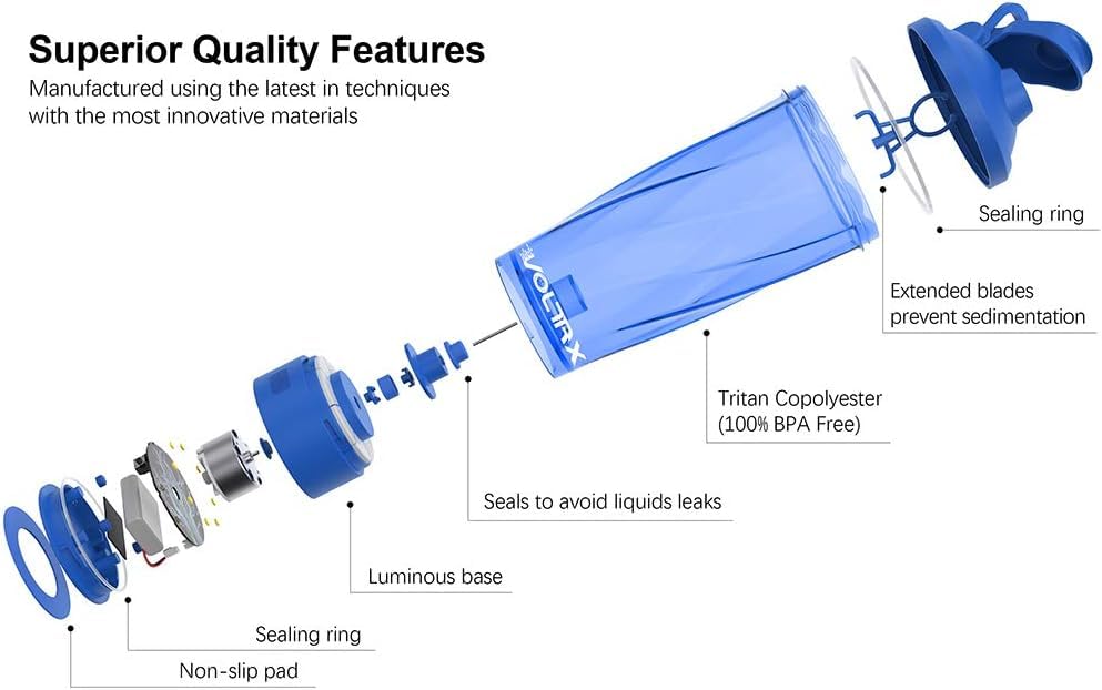 VOLTRX VortexBoost material Tritan sin BPA para seguridad y durabilidad