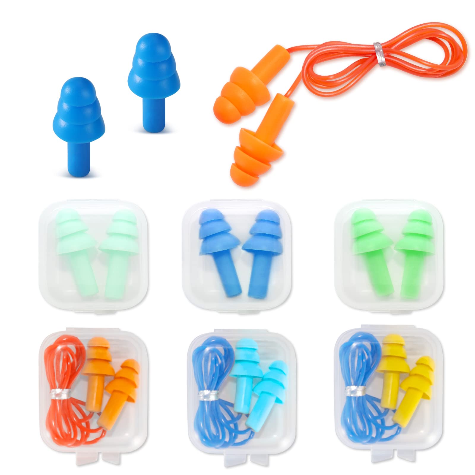 VoMii tapones para nadar con 3 capas, protección auditiva cómoda