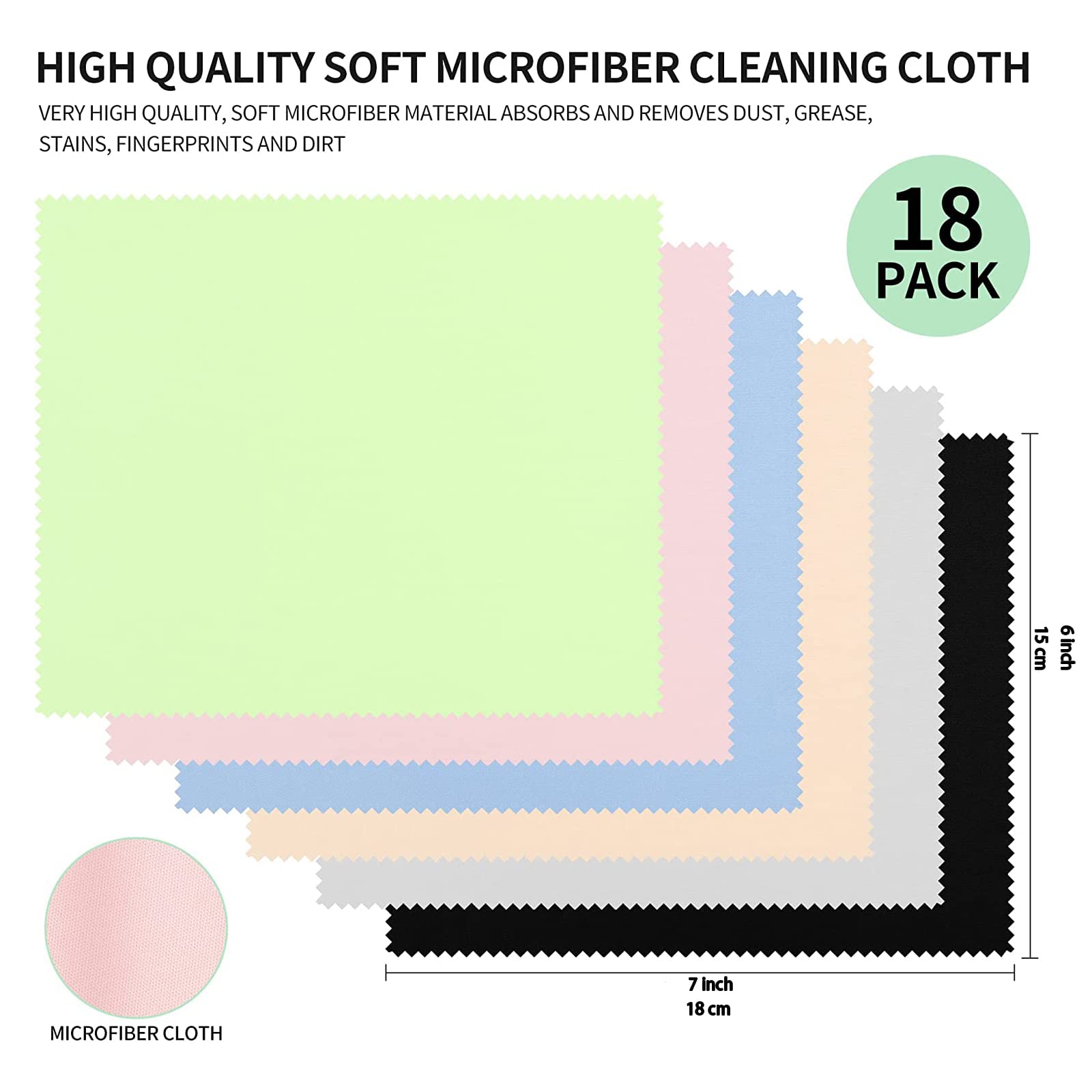Vonper paño para pantallas de móviles, superficies claras sin residuos.