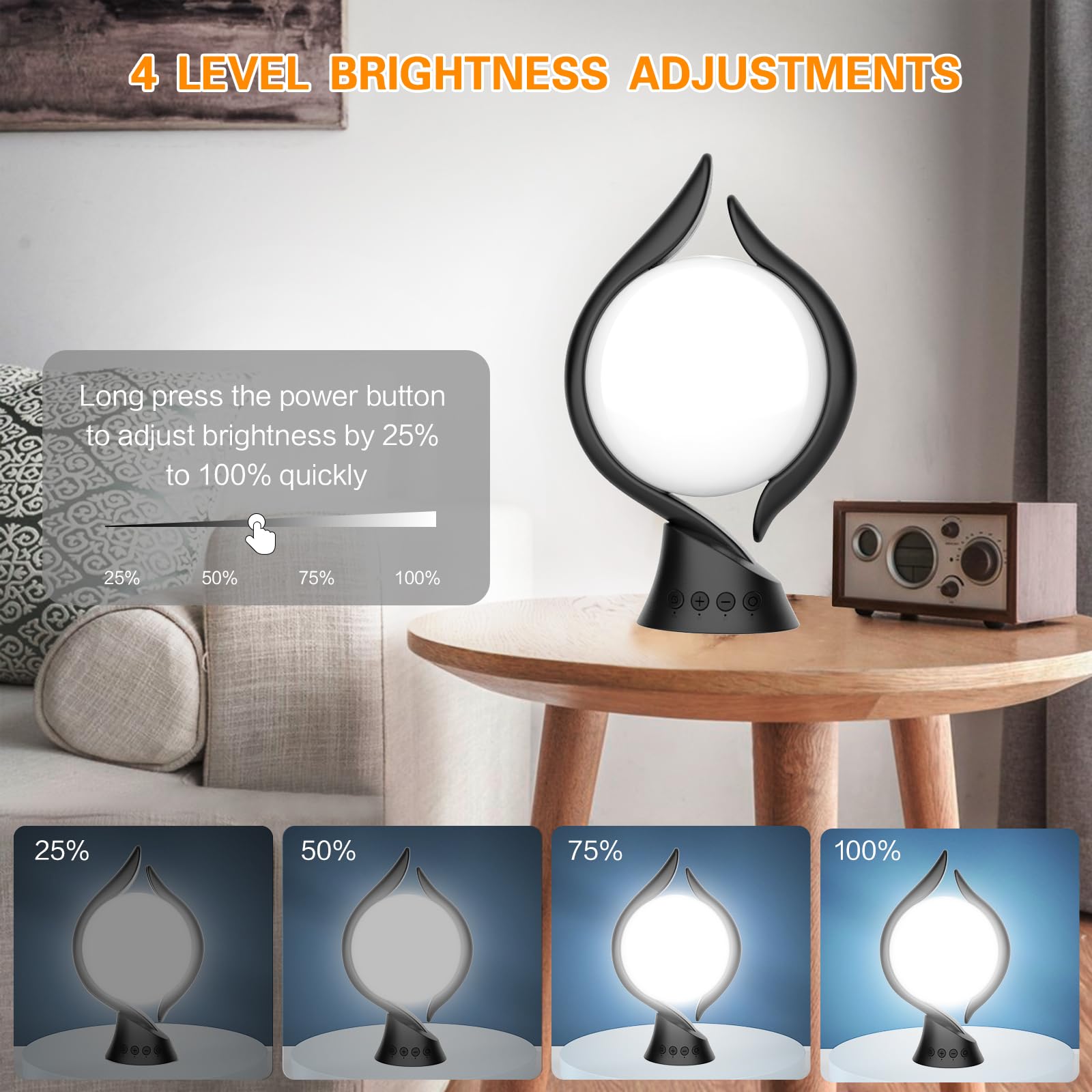 Voraiya lámpara ofrece tres temperaturas de color para crear diferentes atmósferas.