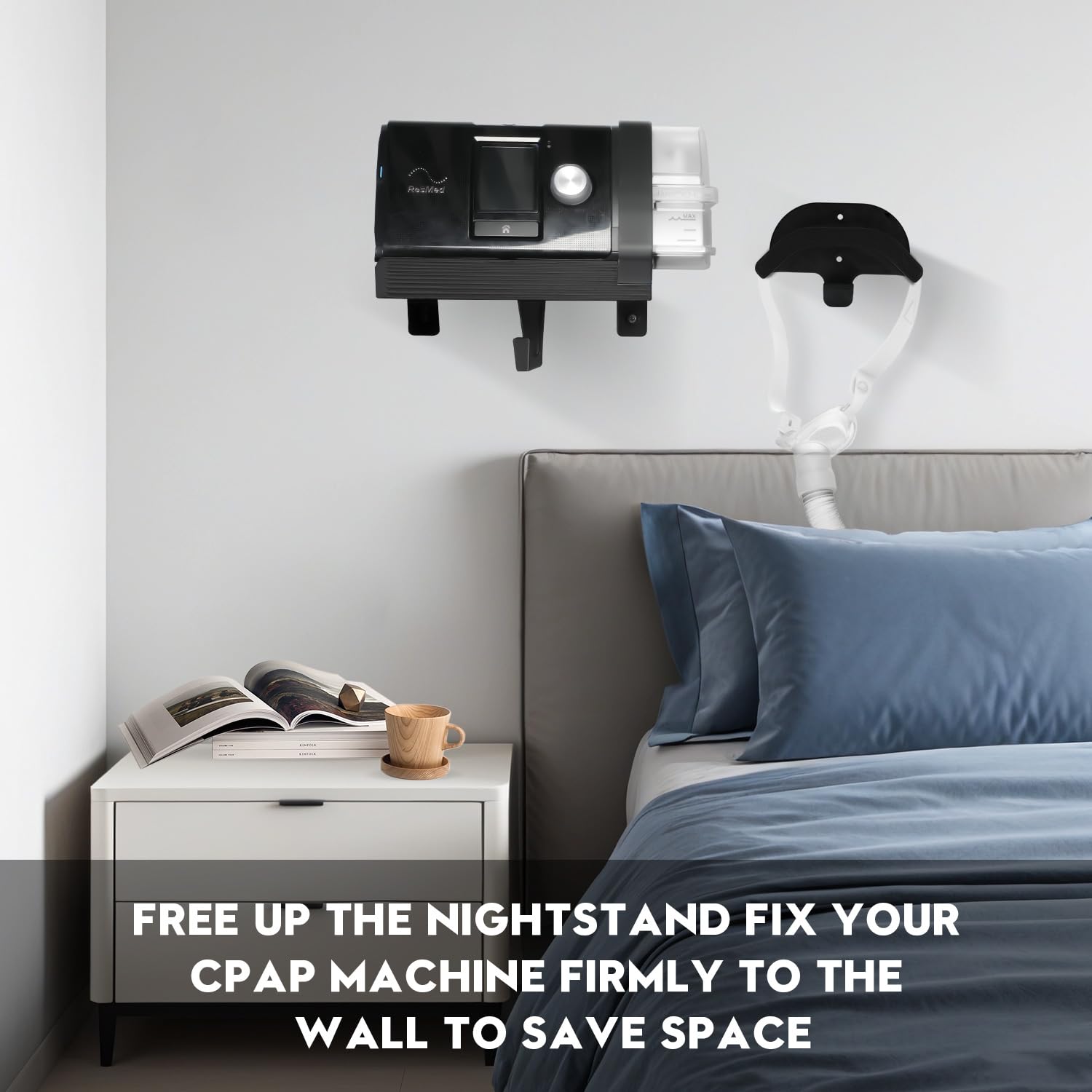 Vornalex soporte máscara CPAP para orden y limpieza.