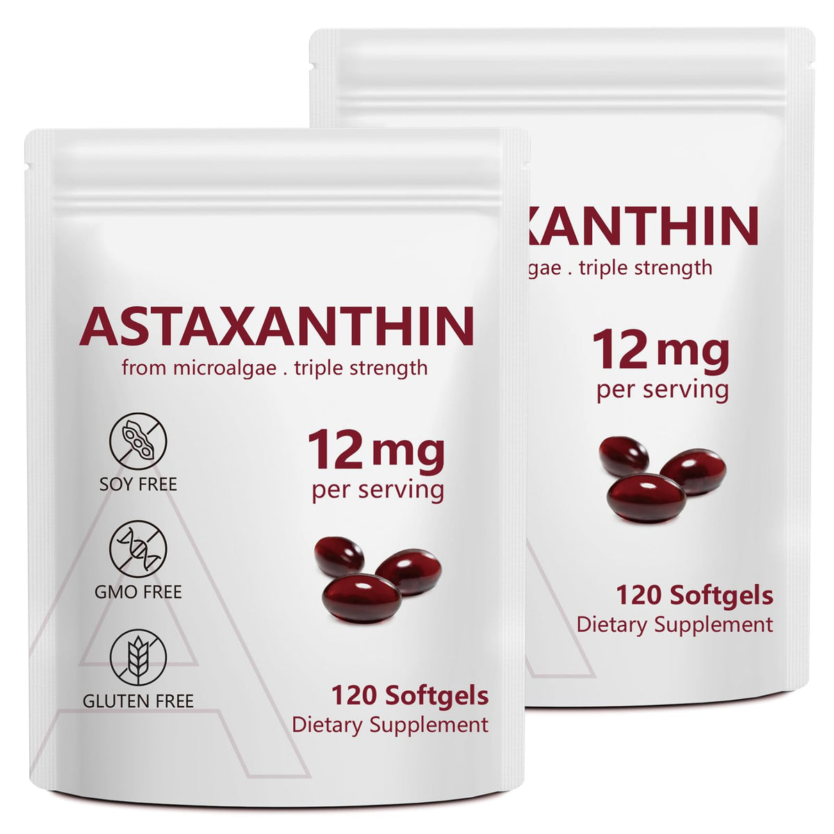 Vortexonix Astaxantina 12mg, botella, apoyo antioxidante diario