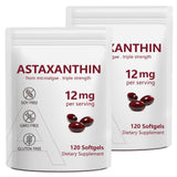 Vortexonix Astaxantina 12mg, botella, apoyo antioxidante diario