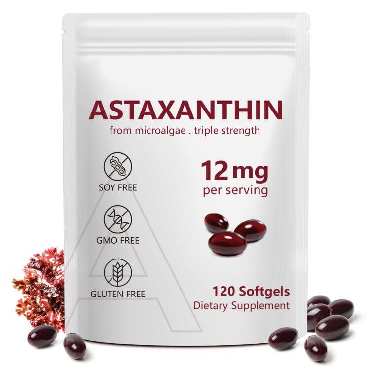 Vortexonix Astaxantina 12mg en cápsulas blandas para apoyo antioxidante diario