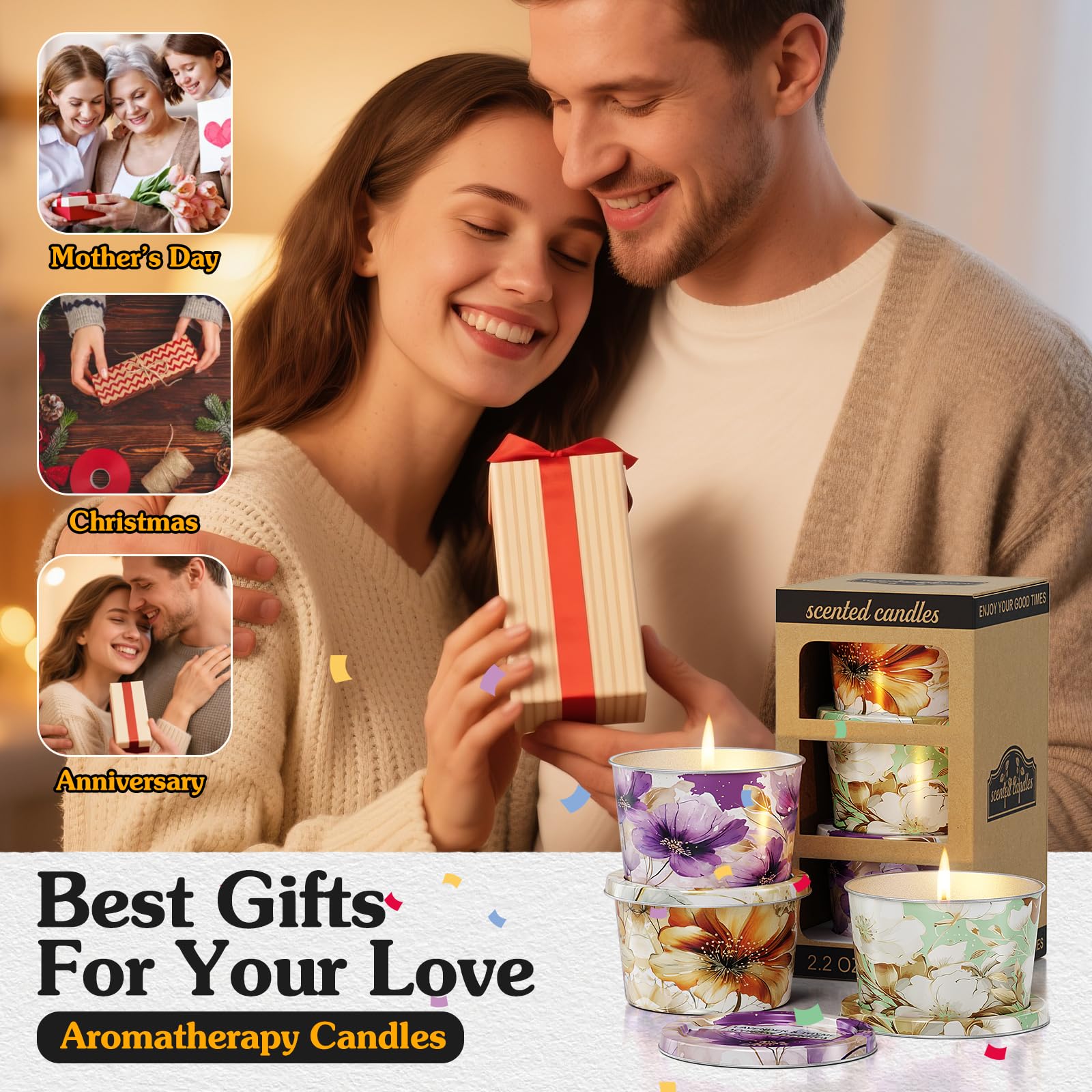 Vortixx velas regalo en lata, decoración y aroma para celebrar ocasiones.