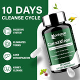 Vortyxon CannaKlean dosis diaria de dos cápsulas para detox suave.