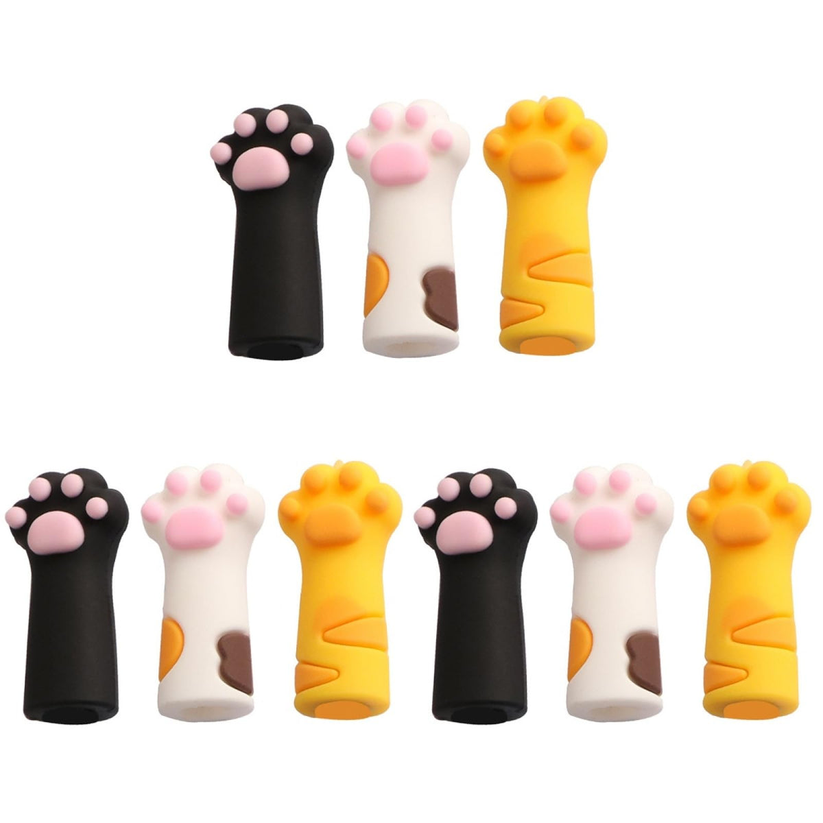 Protector de tijeras VOSAREA, patitas de gato en silicona que protege herramientas.