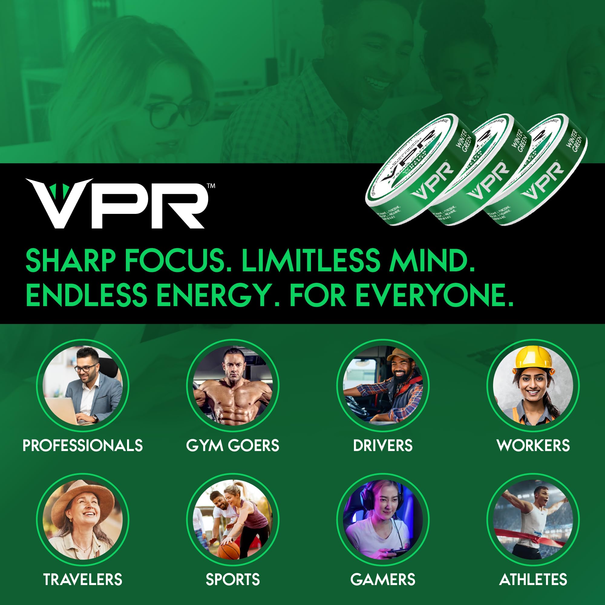 VPR Energy bolsita L-teanina para calma y enfoque.