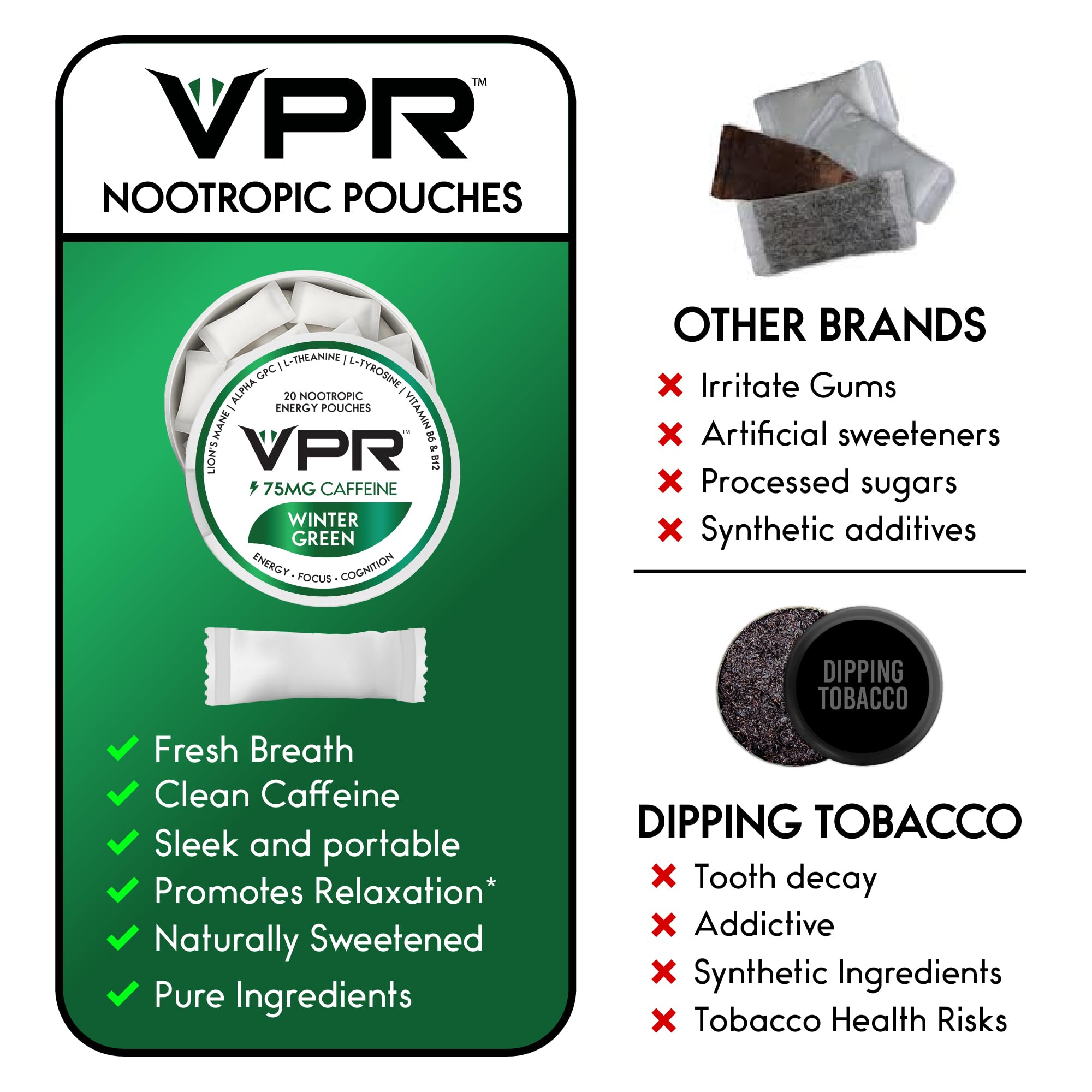 VPR Energy bolsitas vitamina B6 y B12 para energía diaria.