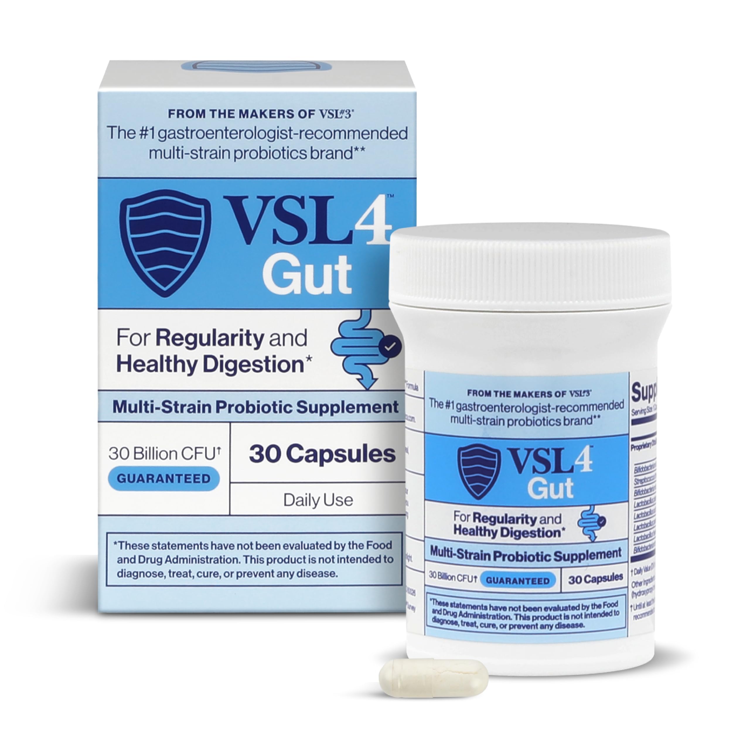 VSL4 probióticos diarios en frasco, apoyo al equilibrio intestinal.