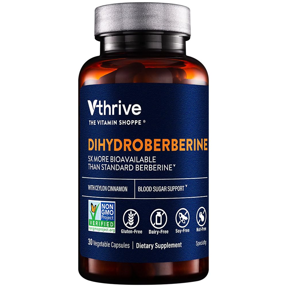 Vthrive Dihidroberberina con canela de Ceilán, botella visible para uso diario