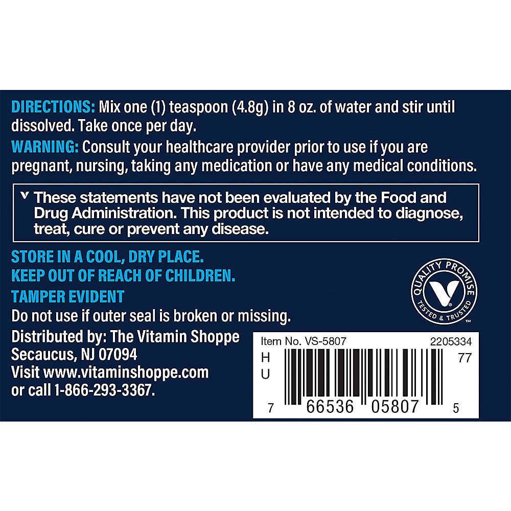 Medidor de Vthrive Magnesium Relax en vaso, dosis diaria fácil de mezclar.