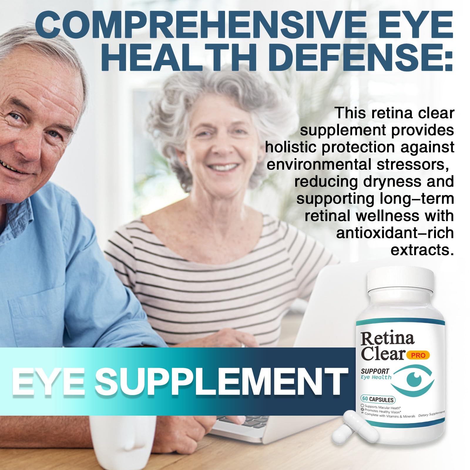 Vunexo Retina Clear Pro etiqueta frontal que destaca ingredientes clave