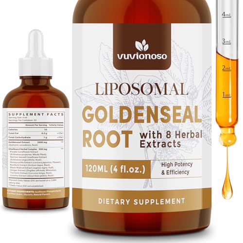Vuvionoso gotas liposomales Hydrastis, absorción rápida para bienestar diario.