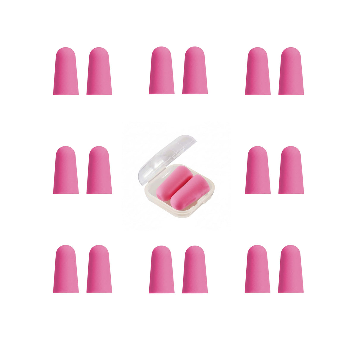 Tapones de oídos VVmotes rosas rojos para dormir, confortables y reducen ruido.