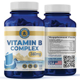 Vykee Nutrition B Complex botella, cápsulas para energía diaria.
