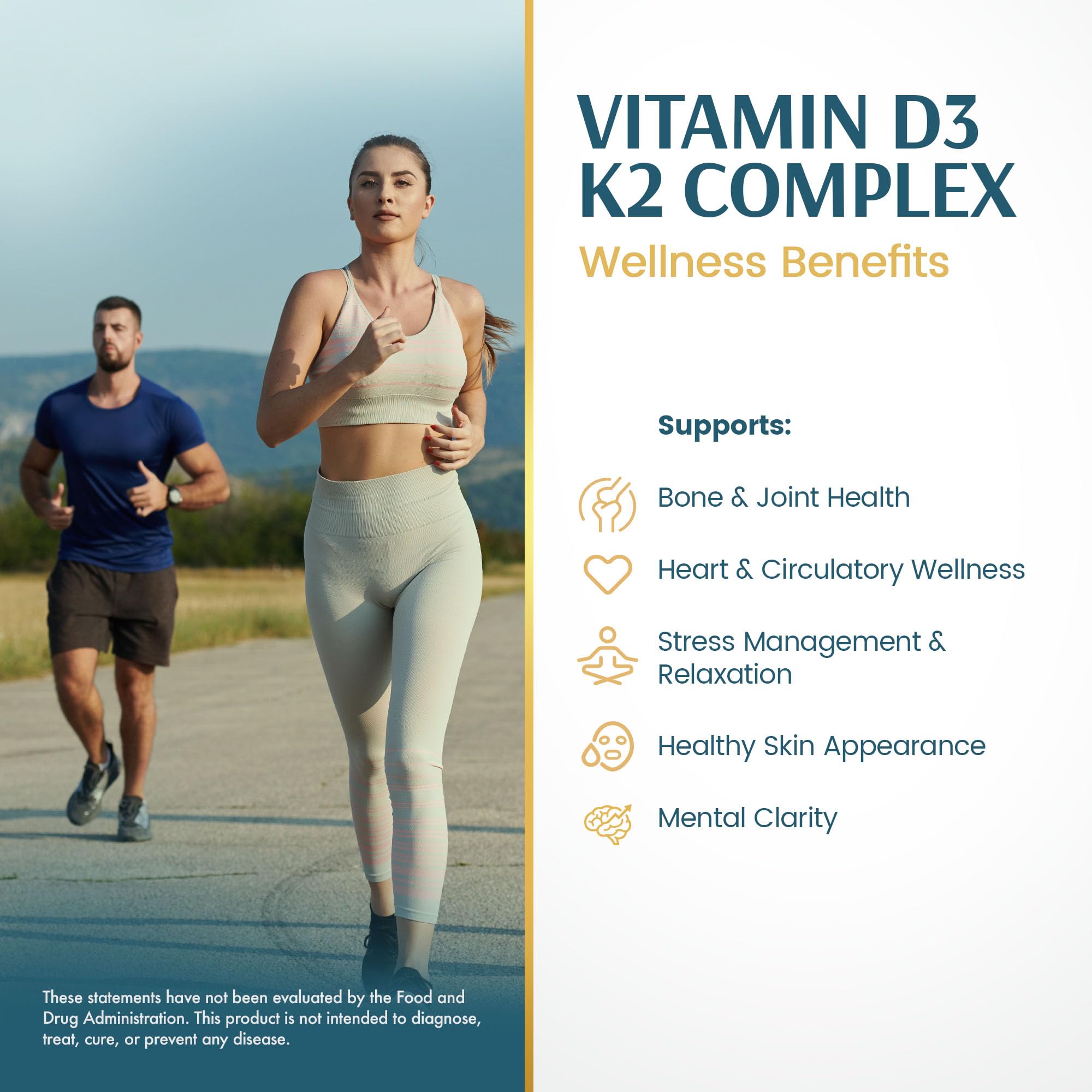 Vykee Nutrition Complejo D3 K2 - imagen de ingredientes clave para una fórmula vegana limpia
