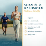 Vykee Nutrition Complejo D3 K2 - imagen de ingredientes clave para una fórmula vegana limpia