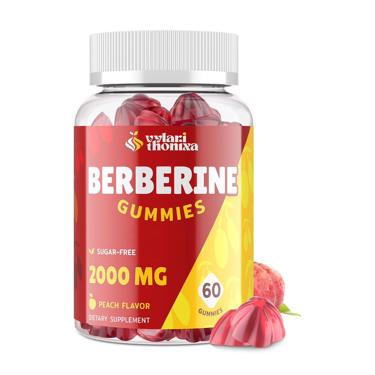 Gomitas Vylarithonixa Berberina 2000 mg en envase para uso diario
