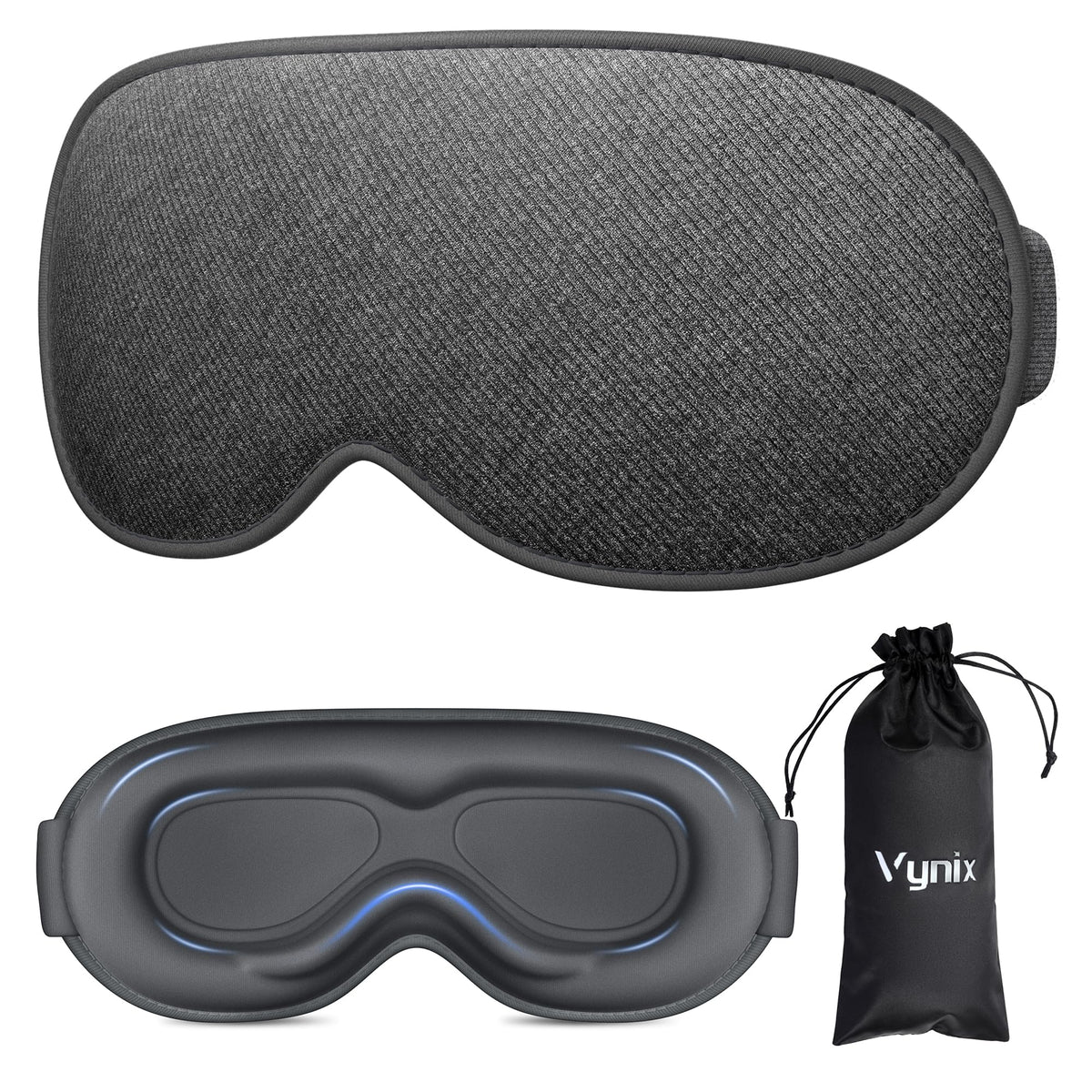 Mascara para dormir Vynix con cupos contorneados bloquea la luz para dormir profundamente