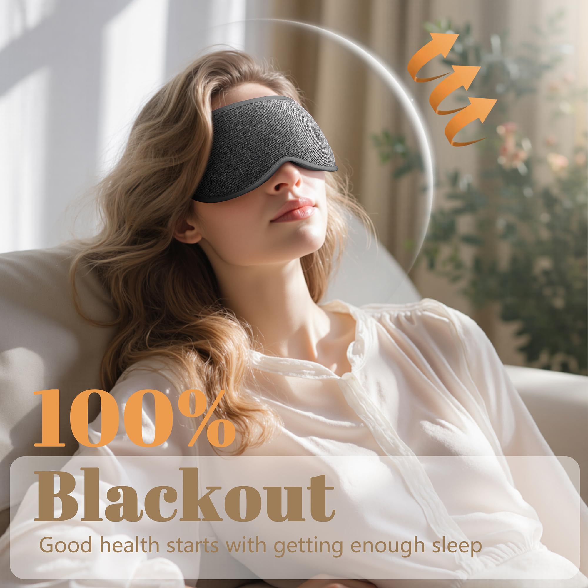 Mascara para dormir Vynix con puente nasal ajustable se adapta a distintas cabezas para comodidad