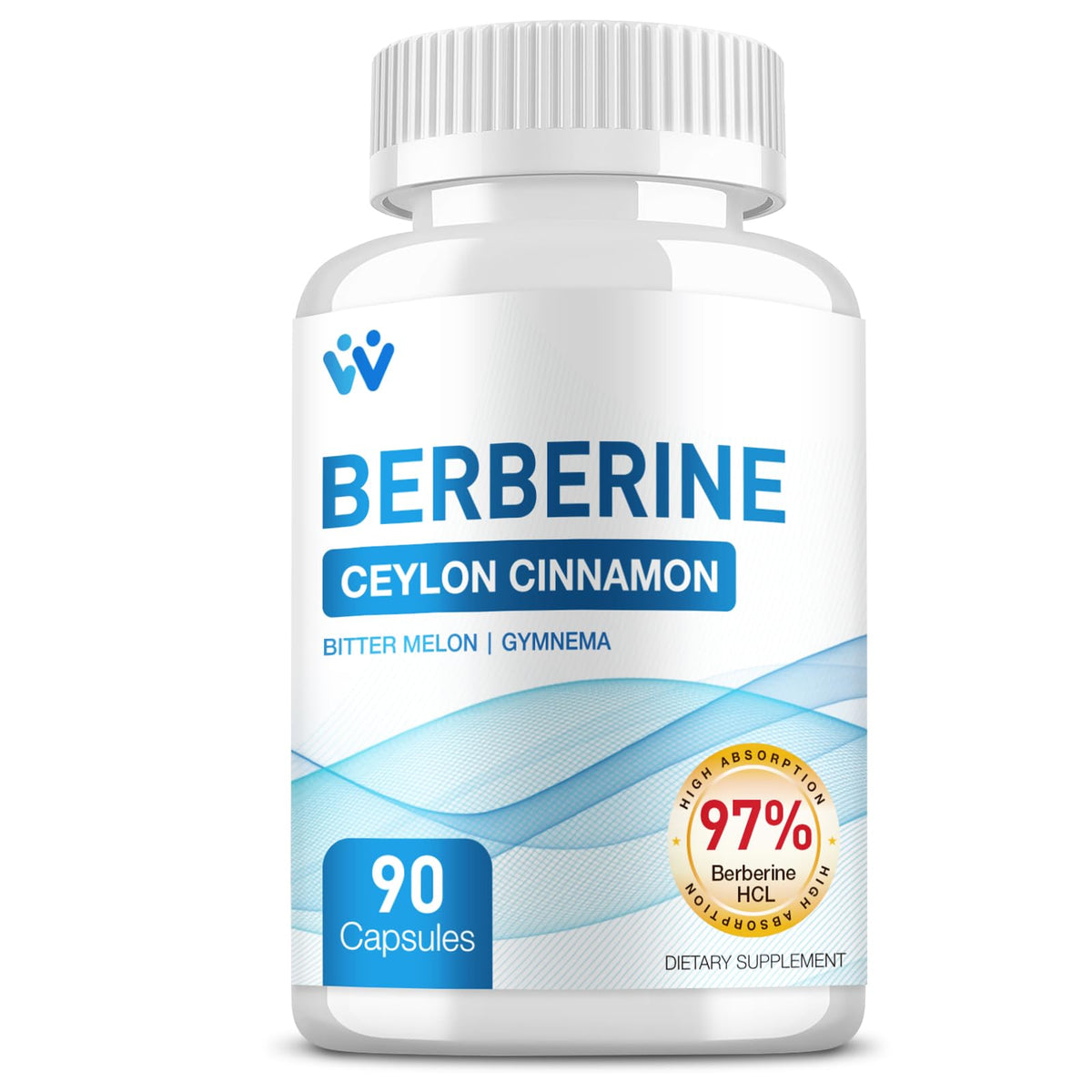 Cápsulas Wachray de berberina con canela de Ceilán para apoyar el metabolismo.