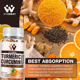 Gomitas WACHRAY curcumina: defensa diaria y antioxidante natural.