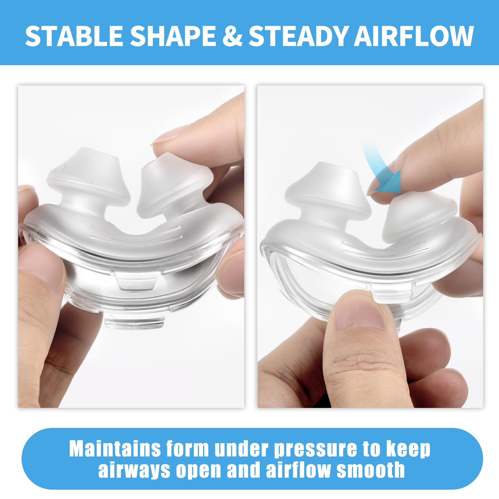 Wagleriz almohadilla nasal AirFit P10 mantiene forma estable para flujo constante