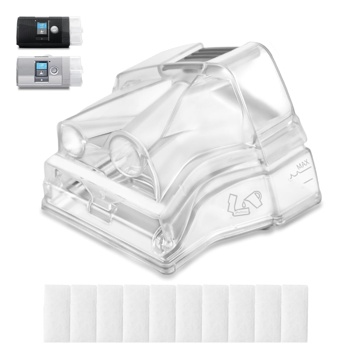 Cámara Wagleriz para AirSense 10: ajuste perfecto y humidificación estable.