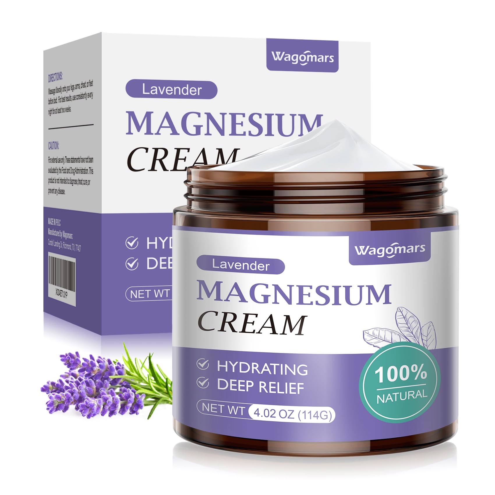 Wagomars Crema de Magnesio, relajación nocturna para músculos tensos.