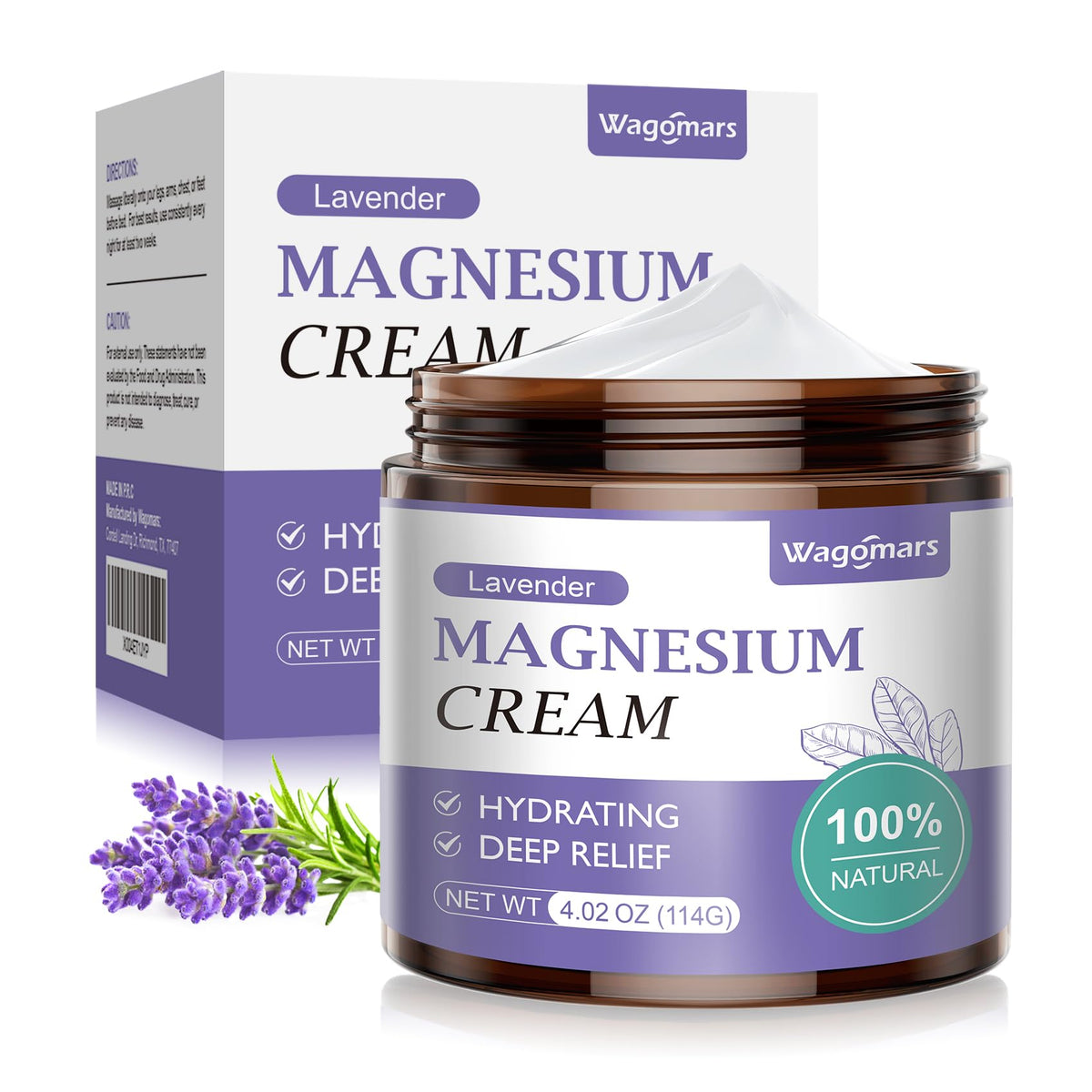 Wagomars Crema de Magnesio, relajación nocturna para músculos tensos.