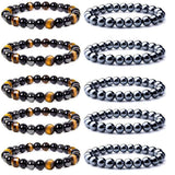 Pulsera WAINIS de hematita 8 mm, ideal para uso diario.