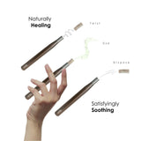 wāk Stick tacto silencioso en la mano para calma breve.