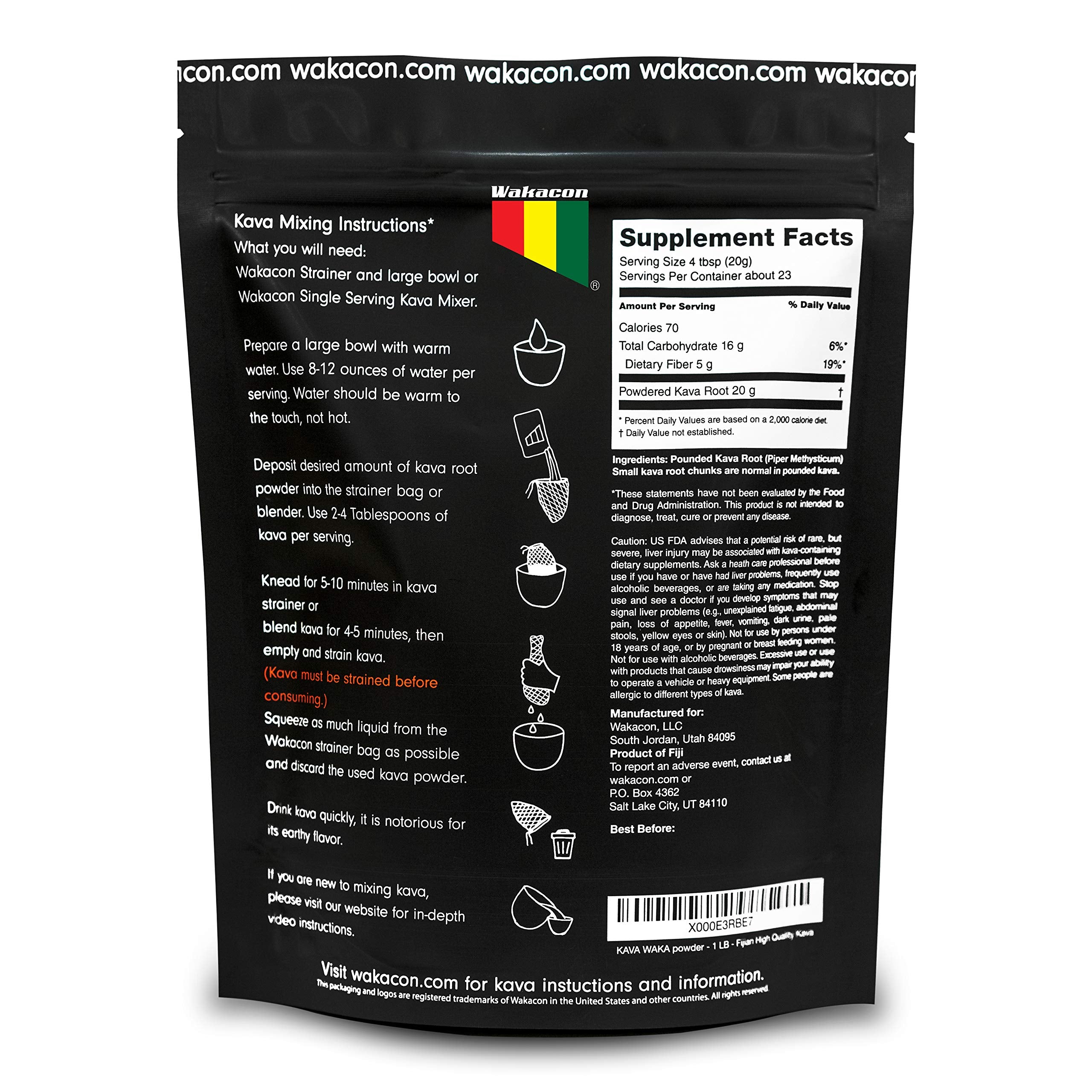 Wakacon Kava Waka, aroma terroso y envolvente para una experiencia auténtica.