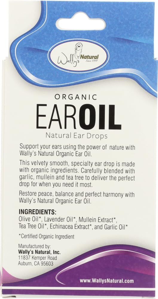 Aplicación suave de Wally's Natural Ear Oil para oídos sensibles.