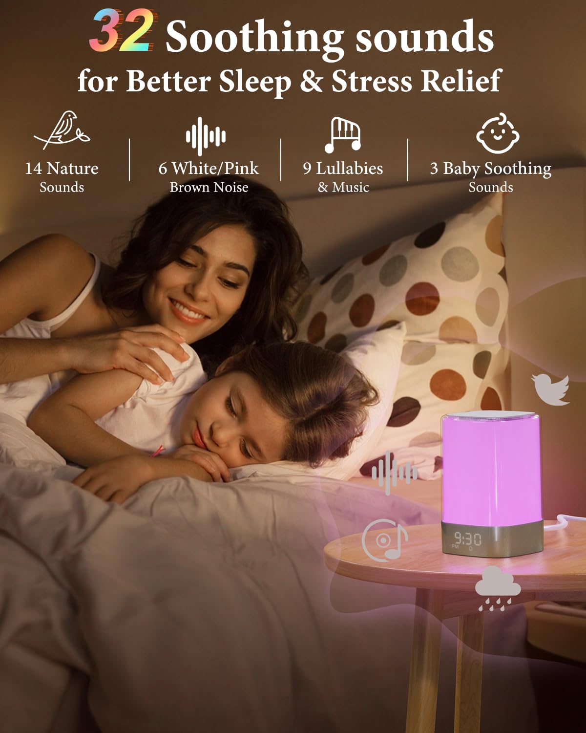 WamGra lámpara táctil con 5 modos de iluminación y colores