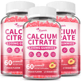Gomitas Wanish Calcio Citrato 1200 mg en bote, absorción eficiente.