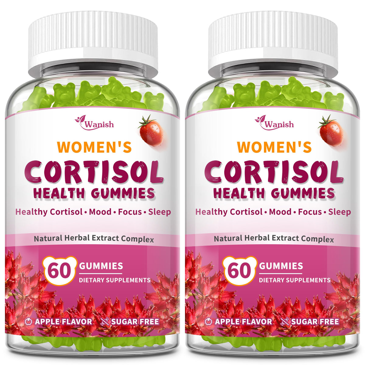 Gomitas Wanish Cortisol para relajación diaria y ánimo.