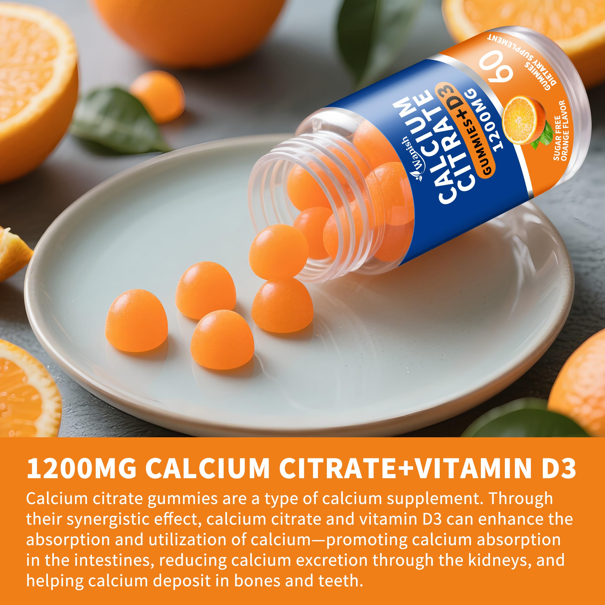 Gominolas Wanish calcio citrato 1200 mg sin azucar